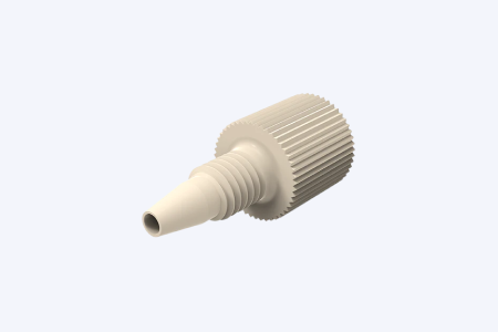 1/16" PEEK One-Piece Fingertight Fittings, Reinforced GF PEEK Standard Nut - Molded, 10-32 Threads, 5/pk